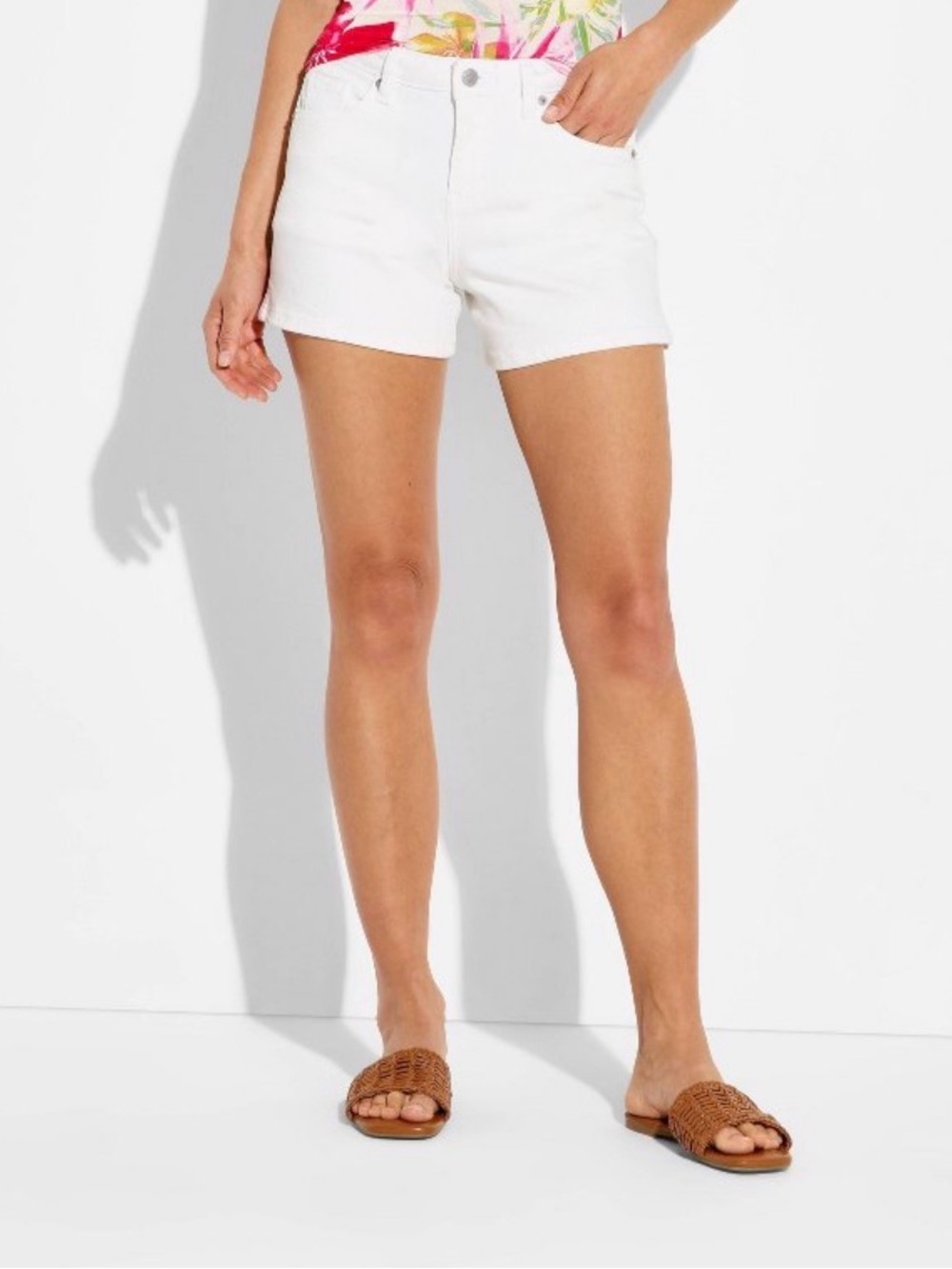 Women’s White Denim Shorts by Wild Fable